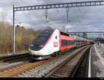 SNCF / SBB - TGV 4717 bei der durchfahrt im Bahnhof von Mies am 06.03.2020
