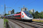 TGV Lyria 4723 fährt am 10.07.2022 Richtung Bahnhof Frenkendorf.