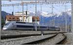 TGV Lyria aus Paris trifft in Chur ein.