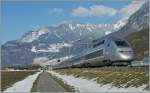 Der TGV 4414 erreicht als TGV Lyria 9278 in Kürze seinen letzten Zwischenhalt.