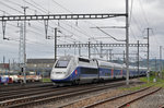 TGV 4727 durchfährt den Bahnhof Muttenz.