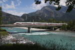 Seit einigen Tagen fährt er wieder.ICE4 von Chur nach Hamburg auf der Rheinbrücke bei Bad Ragaz.31.05.20