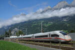 ICE 4 bei Walenstadt auf der Fahrt nach Chur am 12. September 2021.
Foto: Walter Ruetsch