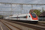 RABe 500 024  Ernest von Stockalper  durchfährt den Bahnhof Rupperswil.