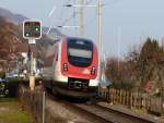 SBB - Nachschuss eines ICN bei der Durchfahrt in Ligerz am 03.03.2011