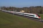 RABDe 500 039-3 nhert sich am 16.3.12 Gossau.