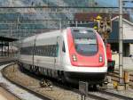 SBB - ICN Graf Zeppelin bei der ausfahrt im Bahnhof von Erstfeld am 08.05.2012