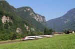 RABDe 500 014-9  Max Frisch  und RABDe 500 022-4  Expo 02  als IC 861 (Zürich Flughafen-Lugano) bei Faido 24.6.16