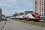 Der SBB RABDe 502 (94 85 0502 004-4 CH-SBB) auf Testfahrt zwischen Grenchen Süd und Lengnau.