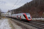 RABDe 502 020-6 Twindexx fährt Richtung Bahnhof Gelterkinden.