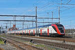 RABe 502 219-4 Twindexx durchfährt am 25.03.2024 den Bahnhof Muttenz.