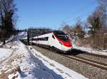 Der RABe 503 015 als ECE nach München am 13.02.2021 unterwegs bei Kottgeisering.