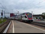 SBB - RABe 511 123 als RE von Biel nach Bern bei der durchfahrt in Busswil am 18.05.2019