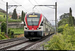 RABe 511 028 (Stadler KISS) unterwegs in Saint-Saphorin (CH).