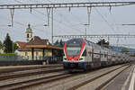 RABe 511 044 KISS durchfährt den Bahnhof Rupperswil.