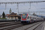 RABe 511 063 KISS durchfährt den Bahnhof Rupperswil.