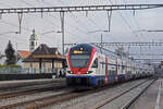 RABe 511 067 KISS durchfährt den Bahnhof Rupperswil.