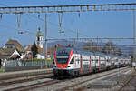 RABe 511 014 KISS durchfährt den Bahnhof Rupperswil.