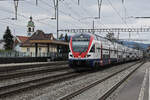 RABe 511 054 durchfährt am 27.02.2023 den Bahnhof Rupperswil.