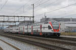 RABe 511 015 KISS durchfährt am 27.02.2023 den Bahnhof Rupperswil.