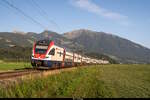 SBB RABe 511 066 am 19.08.2023 als S6 Schwanden GL - Uznach bei Benken SG. Aufgrund des ZigAirMeets im Glarnerland wurde zusätzliche Kapazität benötigt, wodurch die eigentlich seit 2020 durch die SOB betriebene S6 für einen Tag wieder von der SBB übernommen wurde.