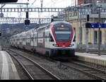 SBB - RABe 511 025 bei der einfahrt im Bhf. Winterthur am 11.02.2024