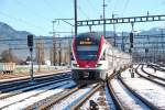 Rheintalexpress(REX)nach St.Gallen,bei der Einfahrt in Sargans.04.12.13