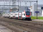 SBB - Triebzug RABe 511 018-9 bei der durchfahrt im Bahnhof Rupperswil am 20.04.2014