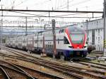 SBB - Triebzug RABe 511 034 abgestellt im Bahnhofsareal in Rapperswil am 25.04.2015