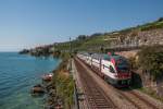 SBB KISS RABe 511 115 unterwegs als RE nach Vevey, hier bei Rivaz.