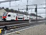 Der neue RABe 512 009 der SBB am 20.4.23 bei der Abstellanlage in Bümpliz Süd.