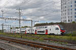 RABe 512 007-7 durchfährt am 01.09.2023 den Bahnhof Pratteln.