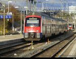 SBB - RABe 514 027 unterwegs als S24 im Bhf. Schaffhausen am 26.11.2023