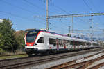 RABe 521 020, auf der S1, fährt beim Bahnhof Rheinfelden ein.