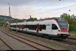 RABe 521 203 (Stadler FLIRT) der SBB GmbH (SBB) als SBB87699  Seehas  von Engen nach Konstanz verlässt den Bahnhof Welschingen-Neuhausen auf der Bahnstrecke Offenburg–Singen (Schwarzwaldbahn (Baden) | KBS 720).
Nochmals freundliche Grüße an den Tf!
[15.7.2018 | 17:26 Uhr]