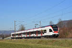 RABe 521 015, auf der S3, fährt Richtung Bahnhof Sissach.