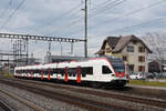 RABe 521 019, auf der S23, fährt beim Bahnhof Rupperswil ein.