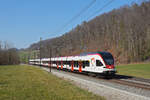 RABe 521 023, auf der S3, fährt Richtung Bahnhof Gelterkinden.