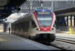 SBB - Triebzug RABe 521 030 unterwegs auf der S3 im Bahnhof Basel SBB am 01.02.2026