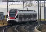 SBB - Triebzug RABe 521 019-0 Unterwegs von Olten nach Oberdorf zwischen Wangen an der Aare und Deitingen am 30.12.2007