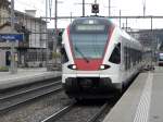 SBB - Triebzug RABe 521 003-4 bei der einfahrt in den Bahnhof Prattelen am 02.04.2010