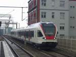 521-008 am 15.8.2005 auf seiner berfhrungsfahrt nach Trier in Ludwigshafen Mitte, man beachte das 3 Lwen Takt Logo es sieht so aus als wrde dieser Triebwagen in Baden-Wrtemberg fahren.