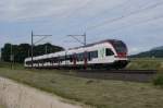 RABe 521 023-0 erreicht am 17.6.12 als Regio 7231 Niederbipp.