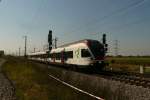 Ein SBB-Flirt in S�dbaden zwecks Testfahrten durch den Katzenbergtunnel, hier in Schliengen.