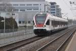 KONSTANZ (Landkreis Konstanz), 22.02.2013, 521 208 als Seehas nach Konstanz bei der Einfahrt in den Bahnhof Konstanz-Wollmatingen