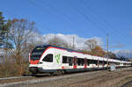 RABe 521 024, auf der S1, fährt zum Bahnhof Kaiseraugst.