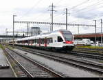 SBB - Triebzug RABe 523 003 und 523 068 zusammen unterwegs im Bahnhofsareal von Prattelen am 21.07.2018