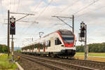 Regionalbahn-ET 523 046 der SBB am 27.08.2018 zwischen Brugg und Othmarsingen