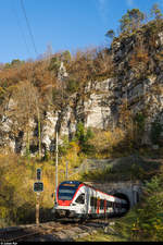 SBB FLIRT RABe 523 050 als S3 Olten - Porrentruy am 30.