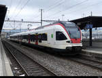 SBB - Triebzug RABe 523 014 in Yverdon am 13.02.2021